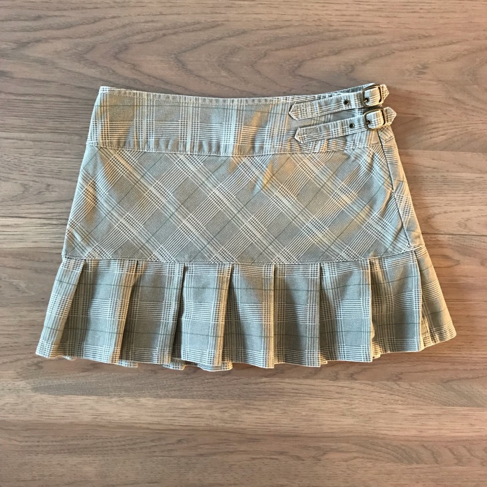 Mossimo Plaid Green Mini Skirt Size 1